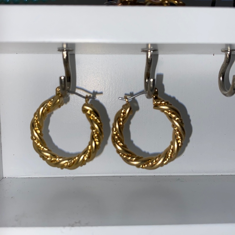Gold Detailed Hoop Earrings